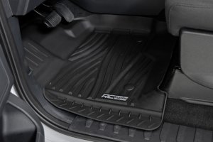 Ford Raptor Floor Mats - Front & Rear - Rough Country - Flex-Fit - '17-'25